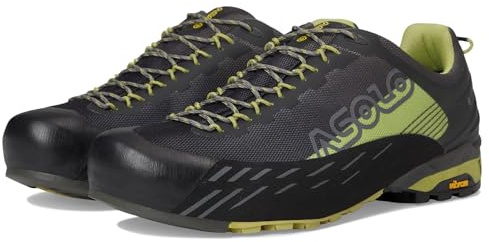 ASOLO Men's ELDO GV Hiking Shoes – Lightweight Seamless Waterproof Low-Cut Approach Shoes with Vibram Outsole for Hiking & Trekking, Green Oasis/Smokey Grey, 13