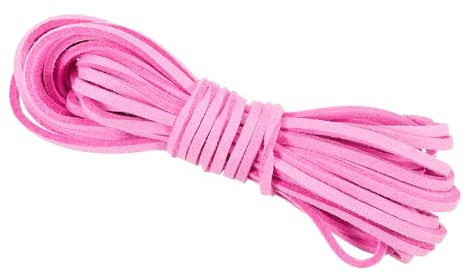 PATIKIL 5, 5 Yardas x 3mm Imitación Ante Cuero Cordón para Pulsera Rosa | Cuero Encaje Cuerda, Collar Abalorios Fabricación Bricolaje Manualidades