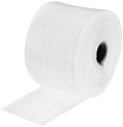 sourcing map 1pcs Fiberglass Cloth Tape 23m(25 Yard) x50mmx0.2mm C Glass Fiber Fiberglass Mesh Glass Fiber Mesh Woven Fiberglass Fabrics Insulation Tape for Reinforcement Repair