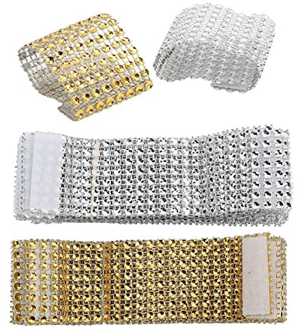 RXMORI 40 Stück Serviettenringe, Serviettenhalter, Schnallen, Recycelbar, DIY-Dekoration, Kunststoff-Serviettenbänder, Selbstklebend, für Restaurant