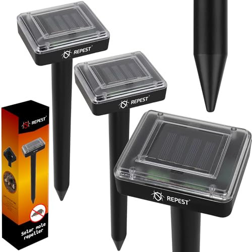 REPEST 23668 - Repellente per talpe a energia solare, impermeabile, 2 pezzi