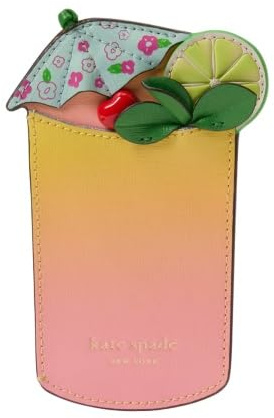Kate Spade Playa Ombre Drink, kortfodral, gul-rosa, flerfärgad