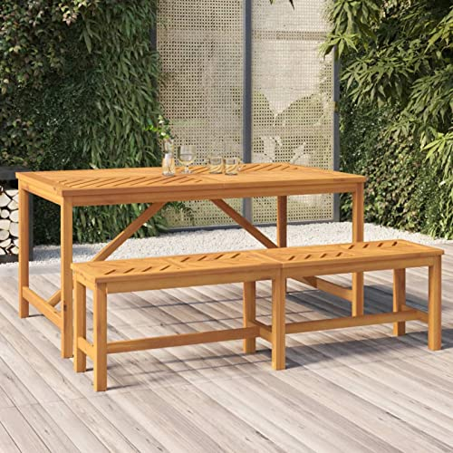 Bulliing Garten-Esstisch Terrassentisch Dining Table Tisch Outdoor GartenmöBel Gartentisch Wetterfest 150x90x74 cm Massivholz Akazie