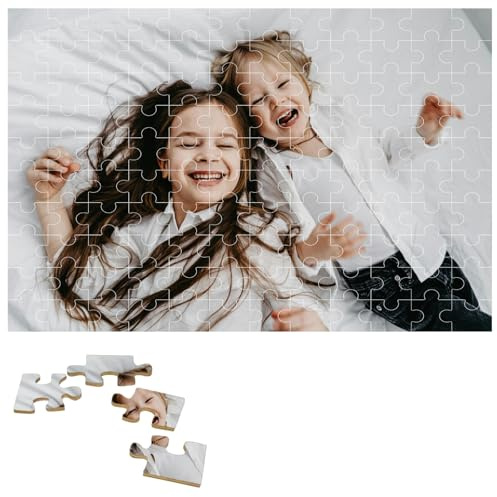 Personalised Jigsaw Puzzle,Wooden Custom Puzzle from Photo Custom Picture 300,500,1000 Pieces for Adult Teens Family, Wedding, Graduation, Gift (120 Pieces)