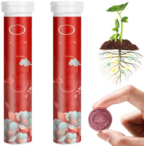 Plant Fertilizer Tablet 2 Botltle Universal Organic Nutritious Plant Fertilizer for Indoor, Bonsai, Succulent, Vegetable, Fruit