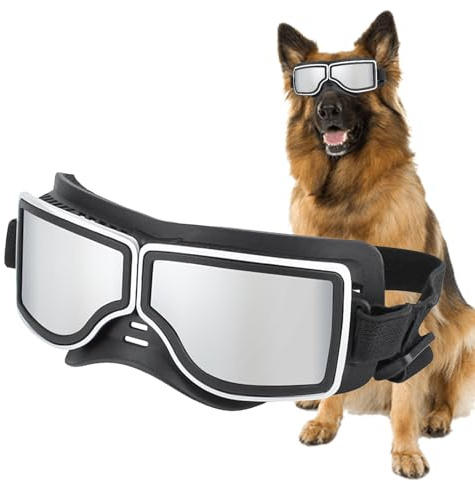 Furtryvl Winddichte Sonnenbrille für kleine Hunde, Anti-Beschlag-Hundebrille mit UV-Schutz für Outdoor-Reiten und Autofahren