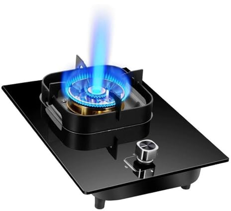 THEGA Stufa A Gas, Fornello A Gas da Incasso A 1 Bruciatore, Fornello A Iniezione Diretta da 5,2 KW, con Fiamma Forte, con Protezione Contro Lo Spegnimento della Fiamma(NG)