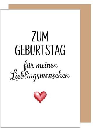 Edition Seidel Premium Glückwunschkarte zum Geburtstag mit Umschlag. Geburtstagskarte Grußkarte Karte Lieblingsmensch Mann Frau Freund Freundin schöner Spruch (G3821 SW025)