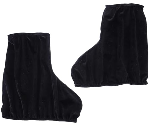 POPETPOP Copriscarpe da Skate in Velluto Elastico Nero L Protezioni Resistenti per Scarpe da Pattinaggio su Ghiaccio e Roller Accessori per Pattini a Rotelle e Pattinaggio Artistico