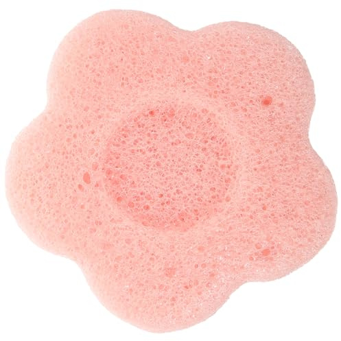 DINHEAROM Esponjas Faciales para Limpieza Forma de Flor, Exfoliantes y Delicadas para Piel, Diseño de Flor de Caricatura, Ideales para Cuidado Facial de Mujeres