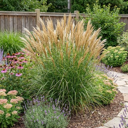 Bloomique - Juego de 6 - Miscanthus sinensis - Hierba ornamental - Resistente - Perenne - 10-20 cm de altura - Maceta de 9 cm