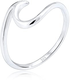Elli Anello da Donna Onda Ottica in Tendenza in Argento Sterling 925