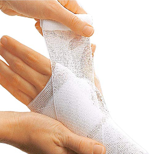 Lohmann & Rauscher Mollelast, Conforming Open-Weave Gauze Bandage, 4cm x 4m, Box of 20 Rolls