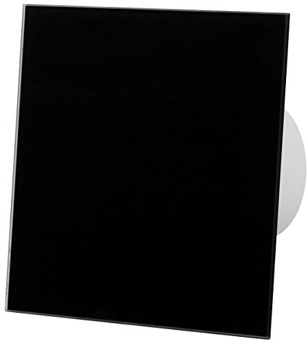 Black Glass Front Panel 100mm Standard Extractor Fan for Wall Ceiling Ventilation