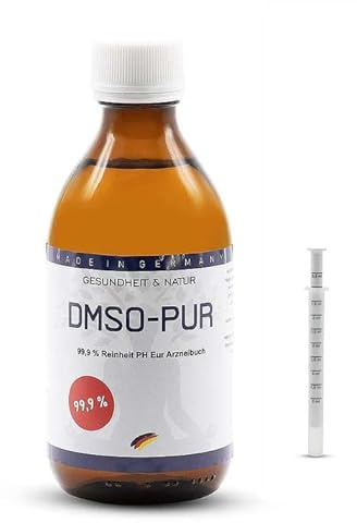 X1 DMSO-PUR | DMSO mit 99,9% pharmazeutischer Reinheit | Dymethylsulfoxid ph. EUR | 250ml Braunglasmedizinflasche | Made in Germany