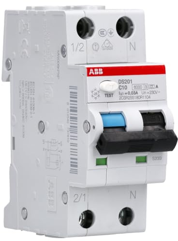 ABB DS201 C10 A30 FI/LS-Schalter DS201-1P+N - 30 mA - 10 A - C - Typ A 2CSR255180R1104