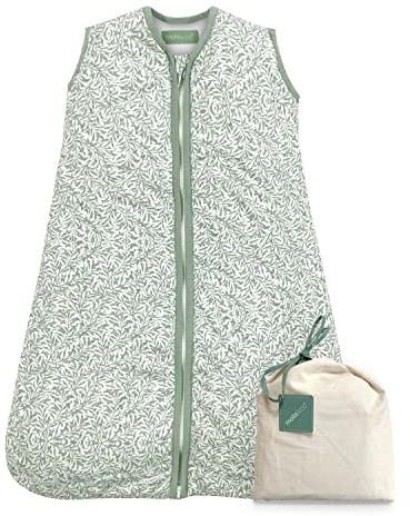 molis&co - Baby Schlafsack ärmellos - Ideal für Frühling und Herbst - Babyschlafsack 1 tog ohne Ärmel - Leicht gepolstert - 100% Baumwolle (Oeko-TEX 100), Premium Qualität - INES II (85 cm)