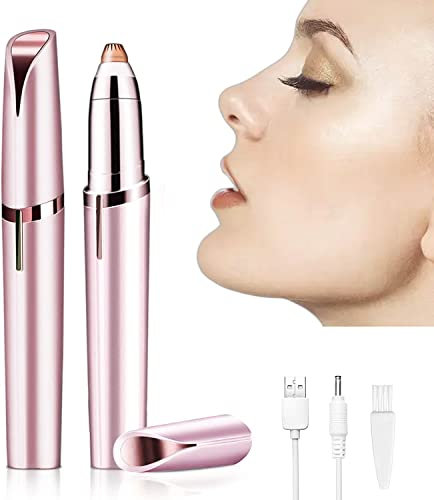 Gesichtshaarentferner für Frauen, Schmerzfreie Haarentfernung Gesichtsepilierer Damen USB Elektrischer Haarentfernung für Körper Gesichtshaare Lippen Kinn (Champagner Gold)