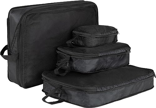 normani Kleidertaschen-Set 4-teilig mit Kompression Packtaschen Packing Cubes für Koffer oder Reisetasche - Cleverer Organizer