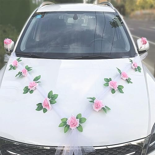 Eterspr Auto Hochzeitsdekorationen, Rose Dekoration Schmuck, Auto Dekorationen Hochzeitsauto, Hochzeitsautodekoration, Hochzeitsfeier und Viele Andere Ortsdekorationen
