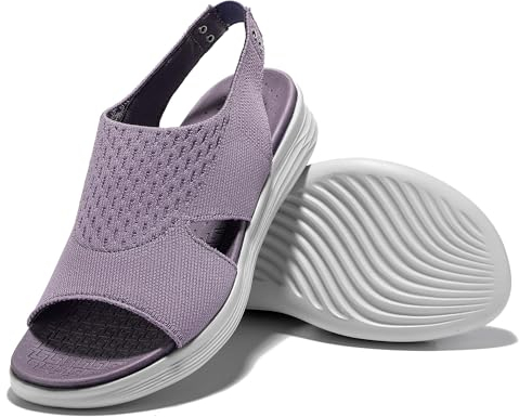 JOMIX Diabetiker Schuhe Damen Sandalen Slip On Orthopädische Flach Sandaletten Sommer Sandal Strandschuhe Bunte Slippers (Rosa, 40 EU, SD9301)