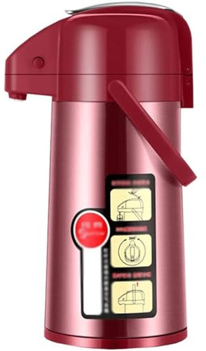 ZUMAHA Large Capacity Thermal Coffee Carafe, Vacuum Flask with Pump Lever-Action, Glass Liner Insulated Carafe, Insulated Pump Coffee Airpot