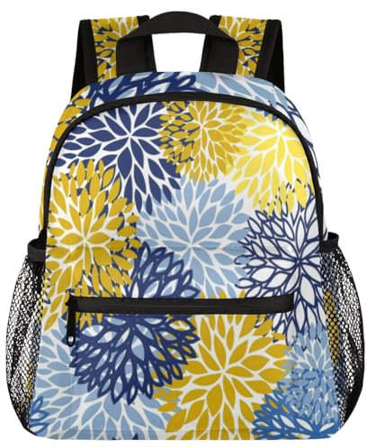 TropicalLife Frühlingsrucksack, Chrysanthemen, Kinder-Rucksack für Mädchen, Jungen, Kinder, Frühlingsblumen, Kleinkinder-Rucksack, Büchertasche, Schule, Reisen, lässiger Tagesrucksack, farbig, One