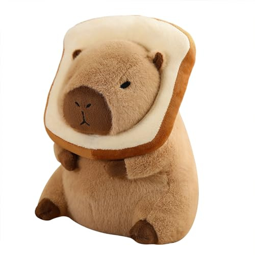 shownicer Peluche Capybara con pane di peluche Kawaii Capybara, cuscino in peluche, regalo per bambini e bambine, 12 anni (pane, 30 cm)