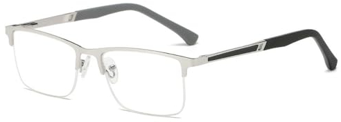GSKDZG Mode Halber Rahmen Lesebrille Für Herren Damen Presbyopische Brille Blaulichtfilter Brille Halbrandbrille Leichte Computerbrille +2.0 +2.5(+1.0)