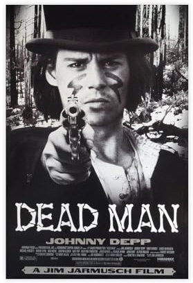 Dead Man-Ein Original-Vintage-Plakat für Jim Jarmusch's Poetic North Western mit Johnny Depp, Gary Farmer, Iggy Pop und Robert Mitchum, Leinwand-Poster, Schlafzimmer, Dekoration, Landschaft, Büro,