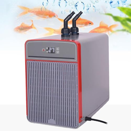 Hydravex Enfriador de Acuario de 42 galones, Enfriador de pecera con Bomba de Agua, Temperatura Ajustable, Enfriador de Agua de para hidropónico, compresor de refrigeración de diseño silencioso