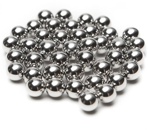 HiPicco 100pcs 10mm Bearing Balls 304 Stainless Steel G100 Precision Balls | 10mm/apr.0.39 Precision Bearing Ball, for Industrial Machinery, Automotive Applications, DIY Projects