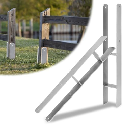 Peviasot 2 x H-stolpankare 91 mm – H-stolphållare för staket- och trästolpar, robust H-ankare för trädgårdsstaket, carport, paviljong och träbyggsprojekt (91 x 600 mm)