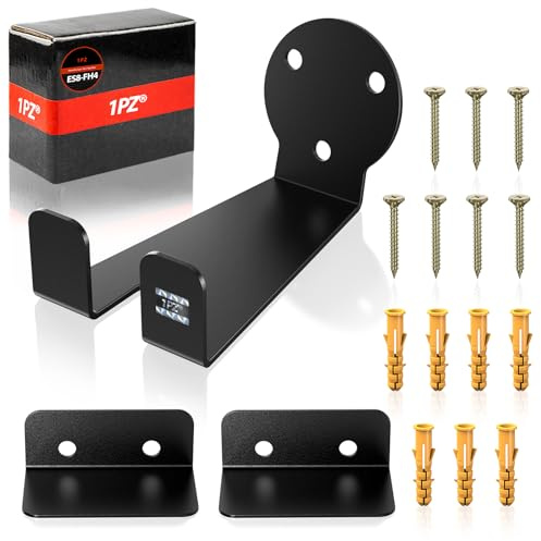 1PZ ES8-FH4 Soporte de pared para bicicleta 135 mm Soporte para estantería Flotante Negro Metal Compatible con Gancho de fijación del pedal para bicicleta eléctrica MTB Bicicleta urbana