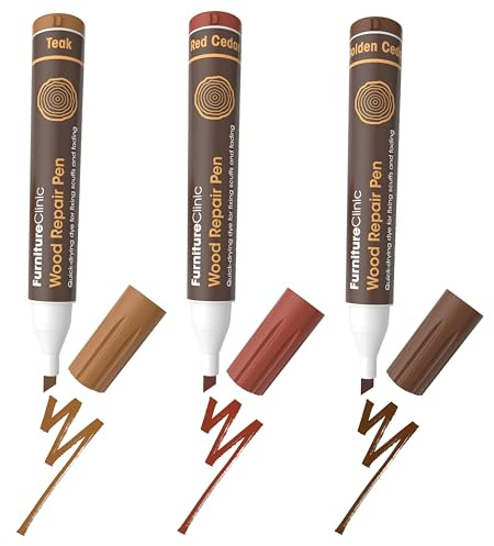 Furniture Clinic Wood Repair Pen - Scratch Repair - Quick Drying - Furniture Touch-Up Marker - for All Types of Wood (Golden Cedar)