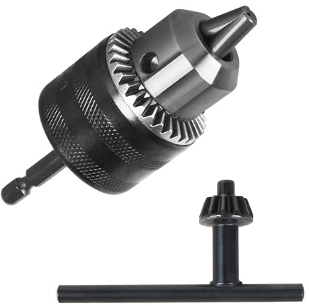ORTVS Drill Chuck 3/8 inch for Impact Driver, 1/4 Hex Shank Quick Connect Keyless Drill Chuck Adapter, 1.5-13mm Capacity