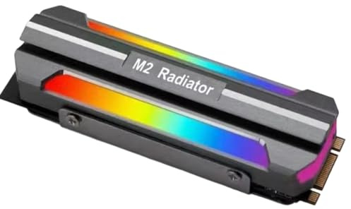 Fegtrtyoa Ice Whale M.2 2280 Nvme Disco A Stato Effetto di Illuminazione ARGB SYNC Radiatore Dissipatore di M.2 Nvme SSD