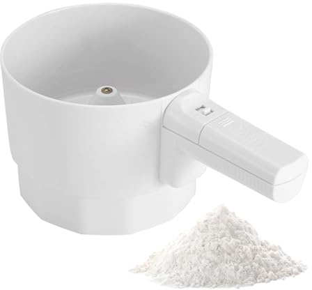 Tamiz eléctrico de harina, silencioso, funciona con pilas, tamiz de gran capacidad, colador eléctrico de polvo, para partículas de grano, procesamiento de alimentos, cocina, cocina en casa