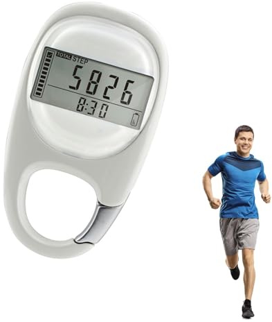 3D Podometre, PréCision Compteur De Pas,Montre Podometre avec Mousqueton,Enregistre Les Pas,La Distance Et Les Calories BrûLéEs.Suivi D'Activité Physique Et De Fitness pour Les Enfants Et Les Sen (B)