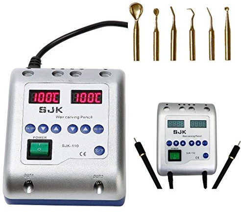 Chauffe-cire dentaire électrique professionnel pour sculpter la cire à la cire avec 6 embouts 20 W