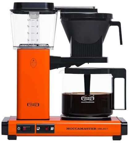 Moccamaster KBG Select, Coffee Machines, Filter Coffee, Orange, UK Plug, 1.25 Liters | 1520 W, 1.25 Liters, Aluminium