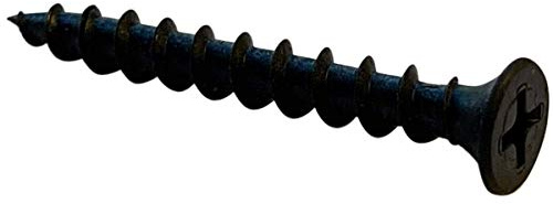 Small Parts 0608CPG #6 x 1/2 Phillips Bugle Head Coarse Thread Drywall Screw Black Phosphate Particle Board (Pack of 100)