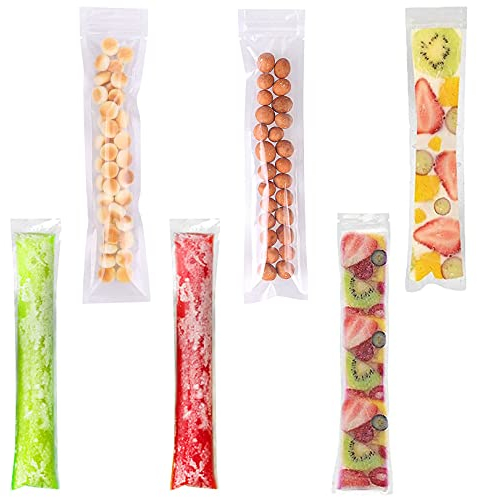 Eisformen Eis Am Stiel Formen Wassereis Tüten Multifunktions DIY Einweg Ice Pops Eis Selber Machen Formen Kratzeis Saft Smoothies Gesunde Snacks Joghurt Sticks Eisbonbonbons Mit Einem Trichter 60Stück