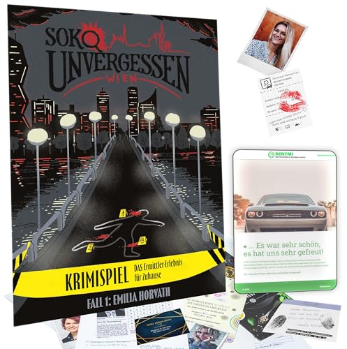SOKO Unvergessen | Fall 1: EMILIA HORVATH - Krimispiel für Zuhause | Löst den Mordfall, Mitreißende Krimi-Ermittler-Erlebnisse, Für 1-6 Personen, Escape Room Spiel ab 14 Jahren
