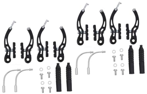 YARNOW 2paare Dual-Pivot V-Bremse Für Fahrräder Universelles Bremssystem Mit Gleichmäßigem Bremsdruck Geeignet Für Rennräder Und Mountainbikes Inklusive Bremsbeläge