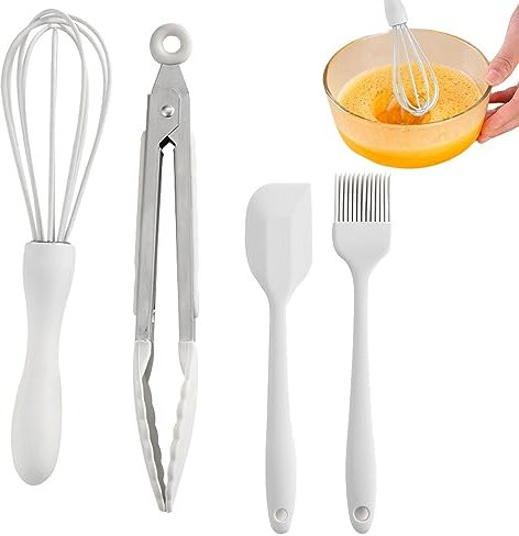 Silikon-Set mit Kochgeschirr | Hitzebeständige 4er-Pack Kochgeschirr Set Antihaft - Silikon-Kochgeschirr für Antihaft-Pfannen, Spachtel zum Backen, Kochen und Mischen