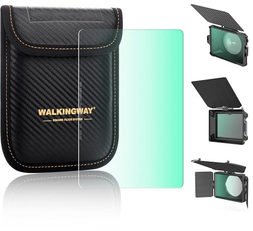 Walking Way Filtre Rectangulaire À Diffusion Noire 4x5.65 Pouces, Filtre Black Mist 1/4, Verre Optique HD Multicouches pour Effet Cinématographique Compatible avec Matte Box