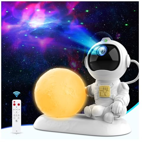Kaishengyuan Astronaut Galaxy Projector,Star Night Light for Kids and Adults with Timer and Remote Control, Space Starry Ceiling Projector for Bedroom,Gaming Room, Party(A-K980)