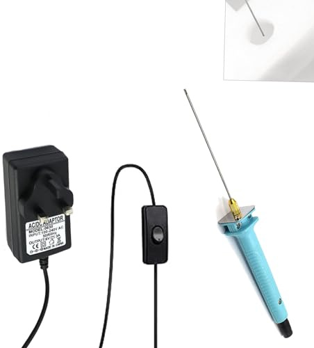 ieron Hot Wire Cutter, 10cm Styrofoam Cutting Pen 6V 3A Hot Wire Pen, Foam Cutter for Amateur DIY, Art Making, Foam-UK
