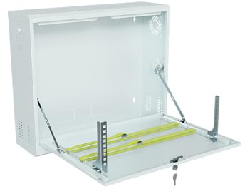 Stalflex CCTV Cabinet 19 inch 3U 180mm - Network Cabinet Made of Heavy Duty Metal - computer & server racks - Wall Mount Rack with Lockable Enclosure